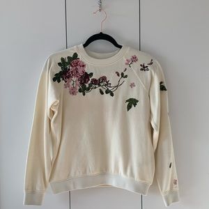 Little Moon Embroidered Floral Pullover